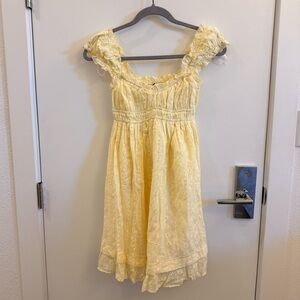 Princess Polly Yellow Lace Mini Dress